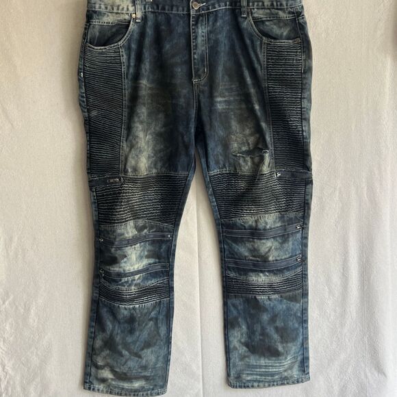 Men's Access Apparel Biker Jeans - Picture 1 of 14